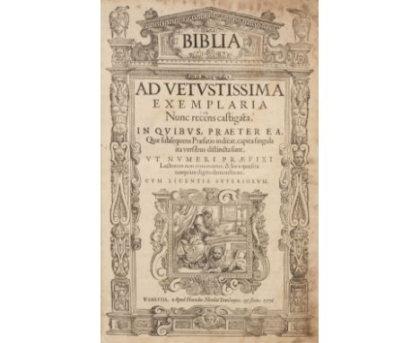 Bible [Latin]. Biblia ad Vetustissima Exemplaria Nunc recens castigata. In quibus, præterea, quæ subsequens Præfatio indicat,