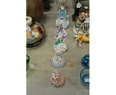 Five Royal Worcester 'The Fashionable Victorians' figures and one other