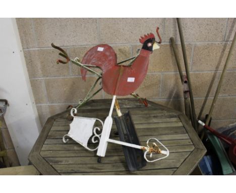 Large wrought iron weather vane