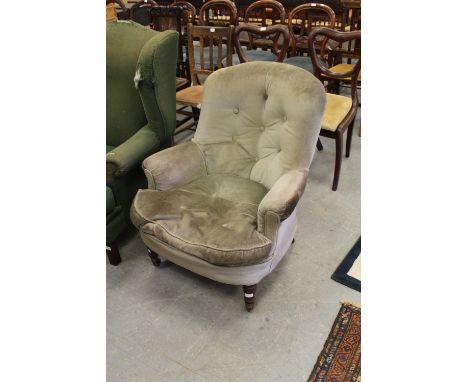 Victorian button back nursing chair