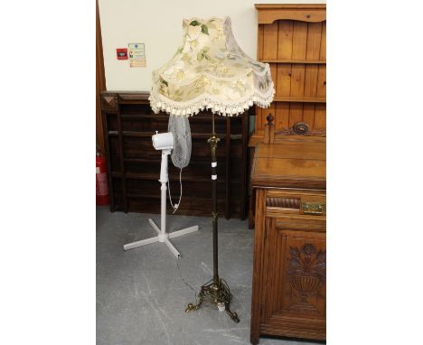 Brass standard lamp