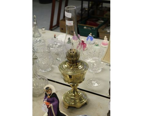 Duplex brass oil lamp