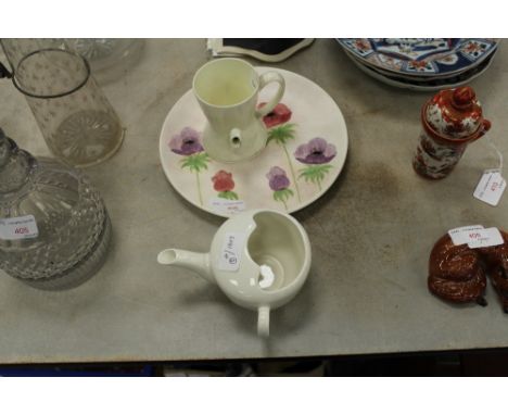 Wedgwood cream ware baby feeder, other and E Radford plate