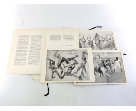 Candido Portinari (Brazil 1903-1962). A portfolio, limited to 1,000 copies, of fourteen large pencil studies of Brazilian lif