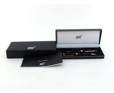 MONTBLANC Pix, a black resin rollerball and pencil set, in a box with service guide CONDITION: rollerball requires ink 