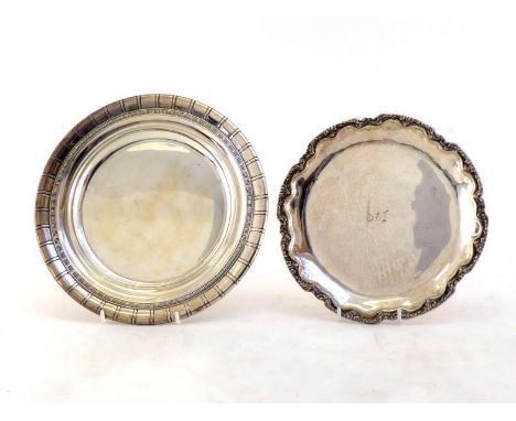 An American white metal plate stamped "Sterling", by Webster Company of North Attleboro, Massachusetts , 20th century; and a 