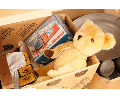 Miscellaneous toys and games including Matchbox 1-75 series, two teddy bears, also to include a Coca Cola advertising mirror