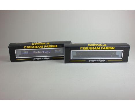 Two Graham Farish Bachmann N-gauge boxed model railway locomotives, Class 66 diesel 'Eddie the Engine' in Stobart Rail, and C