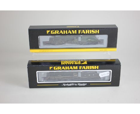 Two Graham Farish Bachmann N-gauge boxed model railway locomotives, Jubilee Class 45698 'Mars' in BR green, and Royal Scot 61