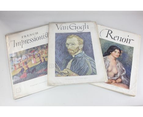 Three Express Art books, the French Impressionists, Van Gogh, and Renoir, each containing colour plates (a/f)