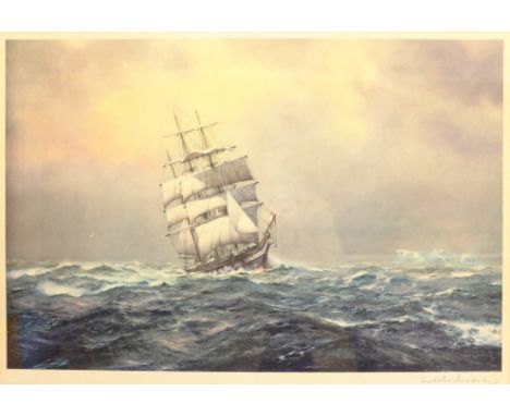 After Derek George Montague Gardner (British 1914-2007): Fifty South and Ice to Port, limited edition print signed in pencil 
