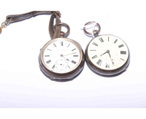 Two silver open face pocket watches