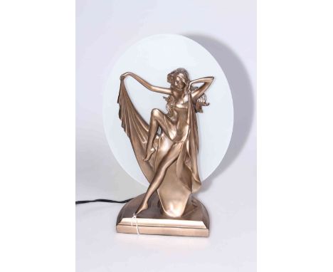 Art Nouveau style lady table lamp