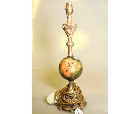 Moorcroft 'Hibiscus' lamp, 47cm