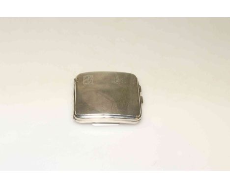 Silver cigarette case, Birmingham 1927