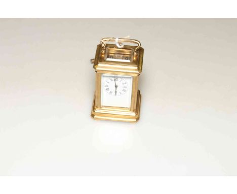 Miniature brass cased carriage clock