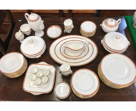 A Wedgwood "Colorado" part dinner, tea and coffee service comprising two oval serving plates, two oval serving bowls, sauce p