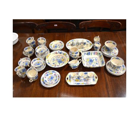 Masons "Regency" part dinner, breakfast and tea service, comprising plates, bowls, egg cups, soup bowls, cups, saucers, jugs 