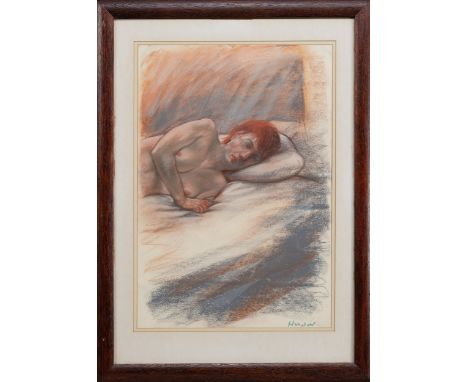 pastel on paper, signed, titled and dated 1988 label verso mounted, framed and under glass  image size 55cm x 38cm, overall s