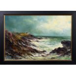 * ALFRED ALLAN (SCOTTISH b. 1944), COAST GUARD LOOKOUT, CRAIL