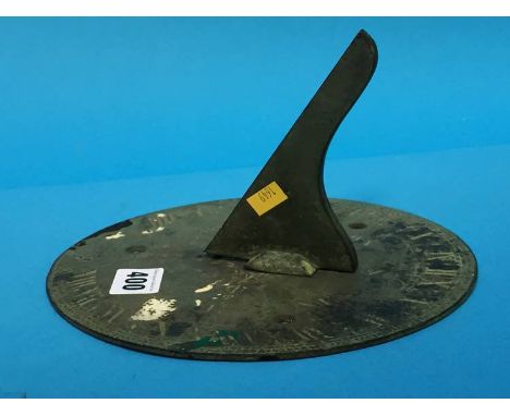 An Antique bronze sundial 20cm diameter.