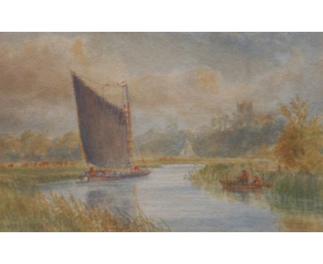 R JOHN GEDGE, A COLLECTION OF NINE SIGNED, AND DATED WATERCOLOURS, Views in Norwich, On the Broads and Norfolk Coastal, each 
