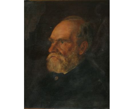 LATE 19TH/EARLY 20TH CENTURY, ENGLISH SCHOOL, OIL ON CANVAS, Portrait of a Bearded Gentleman, 21" x 16" 