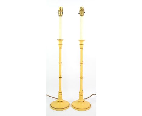 Porta Romana, a pair of candlestick lamps, 68cm high including fittings (2)