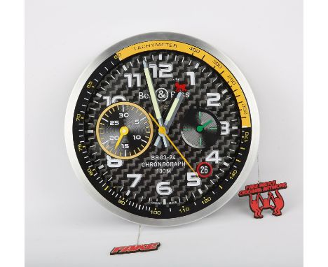 Quinto (b.1951) Impertinent Devils vs. Bell & Ross 24, Oggetto 3D Pop Art clock, mounted on a glass, metal and plastic batter