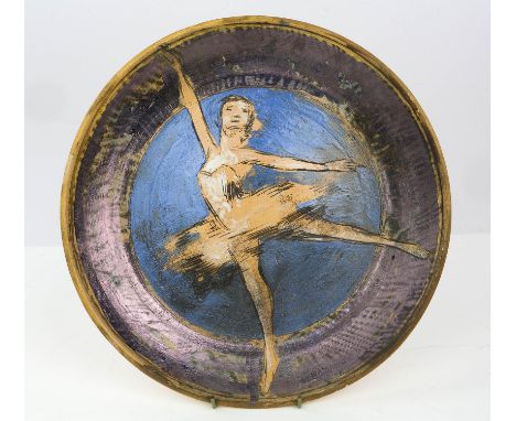 Quentin Bell (British, 1910-1996) for the Fulham Pottery, Ballet dancer, signed to the back, 'Quentin Bell Fulham Pottery', i