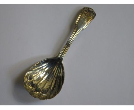 GEORGIAN HALLMARKED SILVER TEA CADDY SPOON, LONDON ASSAY 