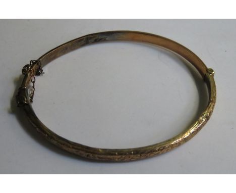 9ct GOLD SNAP BANGLE 
