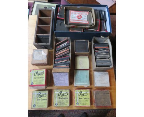 LARGE SELECTION OF VARIOUS MAGIC LANTERN SLIDES 