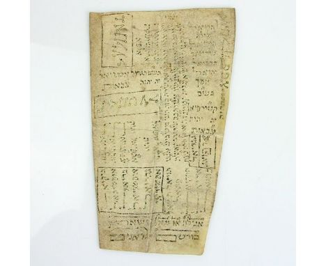 Kabbalah General Protection Amulet On Vellum, Germany, Circa 1880. Hand written by a scholar Kabalist with various Kabalistic