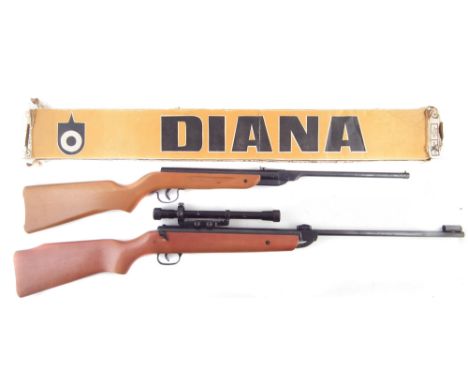 Diana G.22 .177 air rifle with box also a Milbro G.36 .22 air rifle, (2) the largest rifle measures 107cm long No licence req