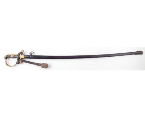 WW2 German Third Reich model 1693 'Wrangel' Officer's sword and scabbard , by Carl Eichhorn, with wire bound grip, acorn leaf