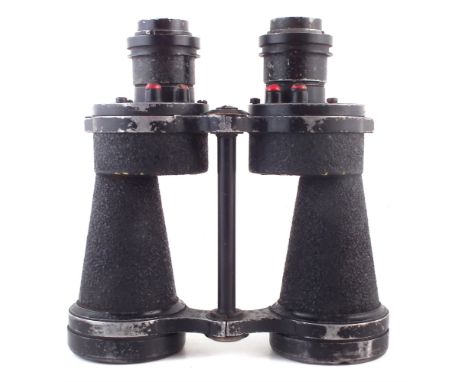 Pair of WW2 era British 5X binoculars, MkIV serial numbered 597, with broad arrow mark and large 'B' mark, 28.5cm overall len