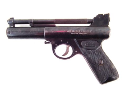Webley MkI .22 Air Pistol serial number 314, 19.5cm overall length No licence required to buy this item, purchaser must be ov