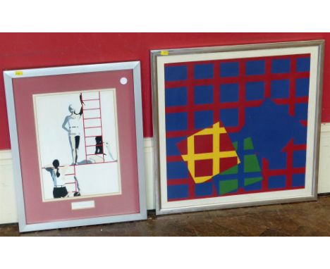 Gina Hughes, limited edition print and one other screen printCondition reports are not available for the Interiors Sale.