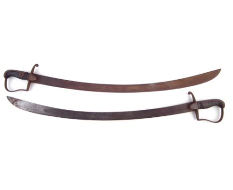 Two 1796 pattern light cavalry sabres, one by Osborn and Gunby, (2) 95cm overall length