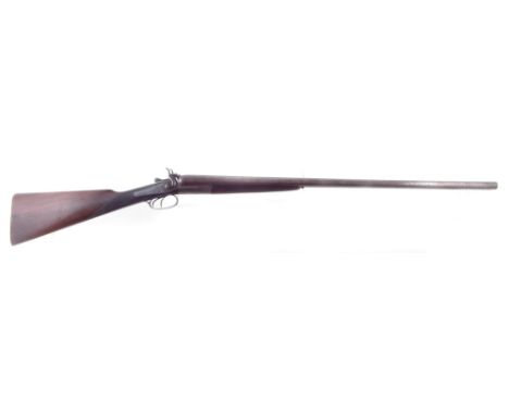ACTION AND FORE END ONLY . M. Reilly side by side 20 bore hammer gun, serial number 21839, UK SHOTGUN LICENCE REQUIRED TO BUY