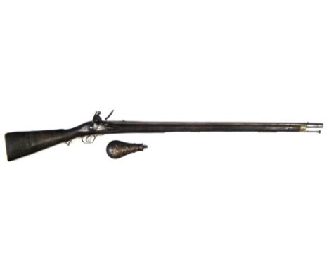 East India Company flintlock musket, the lock marked Nock, dated 1800 with EIC heart motif,15 bore barrel, together with a po