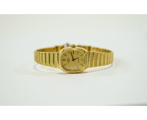 Ladies Rotary Wristwatch Gold tone Rotary wristwatch pretty gold tone bracelet with chain strap fastening, oval face. Boxed w