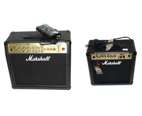 Marshall AVT2000 Signal Input Amplifier Speaker with pedal, together with MG15CD 45W Practice Amplifier (175W) (2)