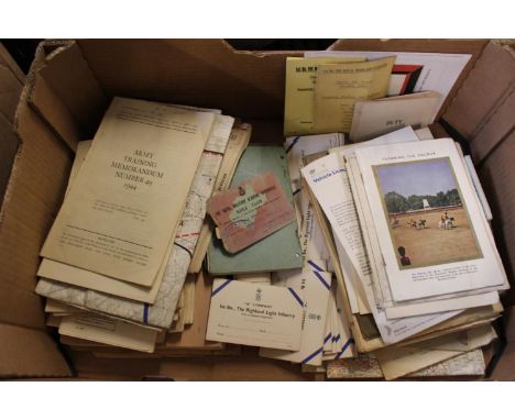 Collection of Maps, Manuals, Ephemera of the Highland Light Infantry 