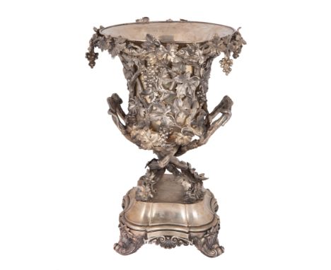 A SILVER VICTORIAN WINE COOLER, JOHN SAMUEL HUNT FOR HUNT &amp; ROSKELL, LATE STORR &amp; MORTIMER, LONDON, 1860of classical 