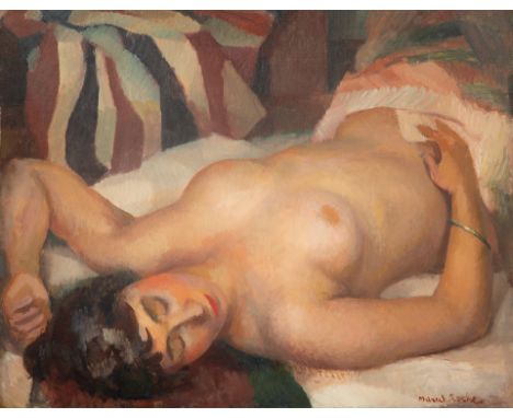 MARCEL ROCHE (FRENCH 1890-1959)A Reclining Nude ,  oil on canvas  65 x 80 cm (25 3/4 x 32 1/8 in.) signed lower right; Two Sa