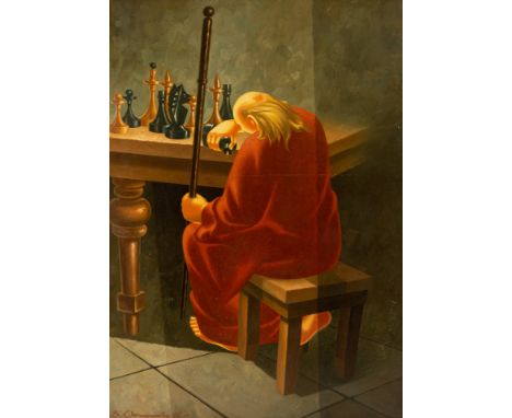 VLADIMIR OVCHINNIKOV (RUSSIAN B. 1941)King David, 1992 oil on canvas 115 x 82 cm (45 1/4 x 32 1/4 in.) signed and dated lower