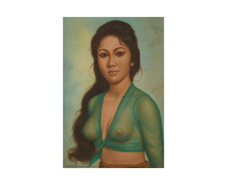 CHANDRA (INDONESIAN, XX) - FEMALE PORTRAIT
Oil on canvas
Signed lower left
63cm x 42cm (image)
Condition: For a condition rep