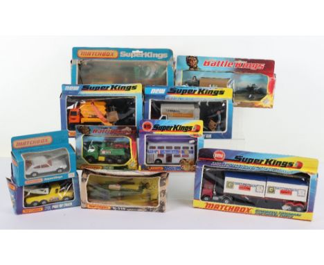 Matchbox Superkings and Battlekings boxed models, including, super kings, k-15, k-28, kp-1, k-11, k-17, k-89, k-29, k-20, k-2